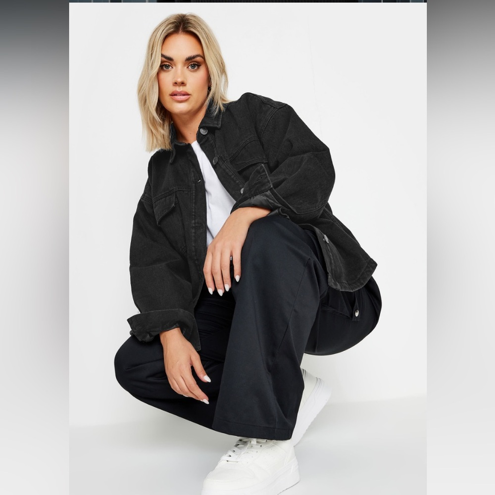 & Denim H&M Black Denim Women's shacket M